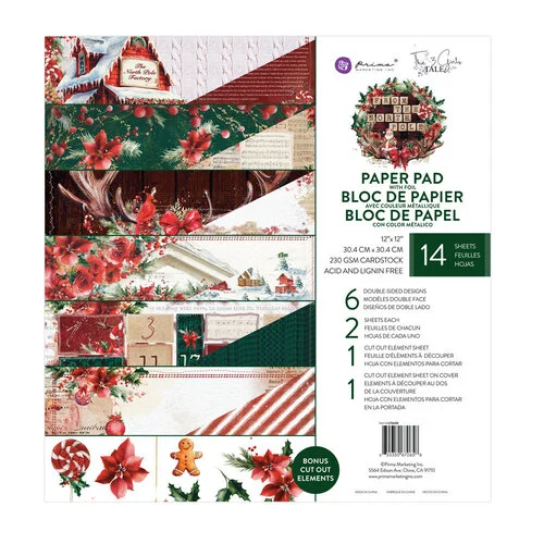 Prima - From The North Pole Collection - 12 x 12 Paper Pad 1 Prima - From The North Pole Collection - 12 x 12 Paper Pad