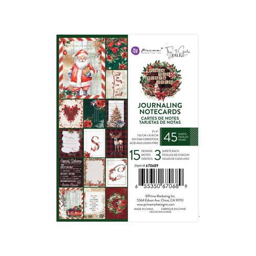Prima - From The North Pole Collection - 3 x 4 Journaling Cards 1 Prima - From The North Pole Collection - 3 x 4 Journaling Cards