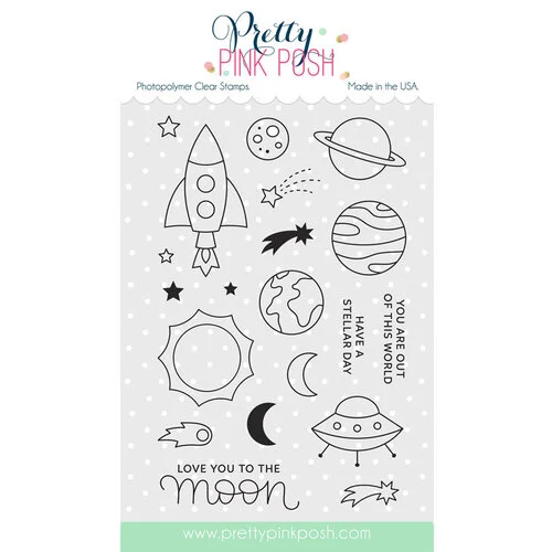 Pretty Pink Posh - Clear Photopolymer Stamps - Outer Space 1 Pretty Pink Posh - Clear Photopolymer Stamps - Outer Space