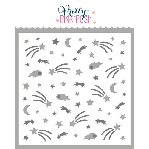 Pretty Pink Posh - Layering Stencils - Shooting Stars