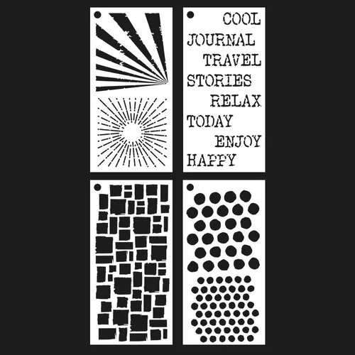 Elizabeth Craft Designs - Stencils - Travel Phrases 1 Elizabeth Craft Designs - Stencils - Travel Phrases