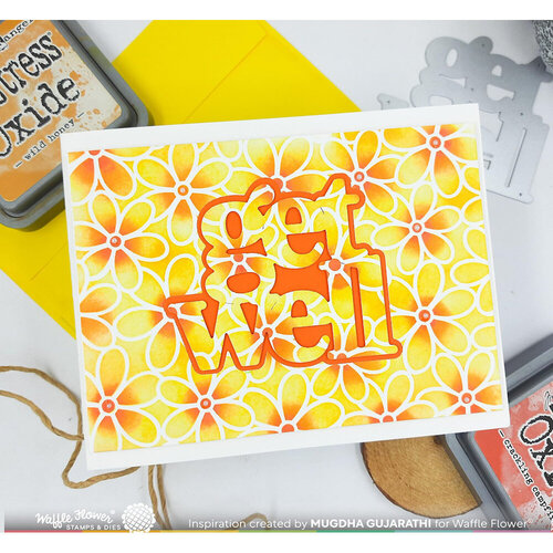 Waffle Flower Crafts - Stencils - Daisy Background 3 Waffle Flower Crafts - Stencils - Daisy Background