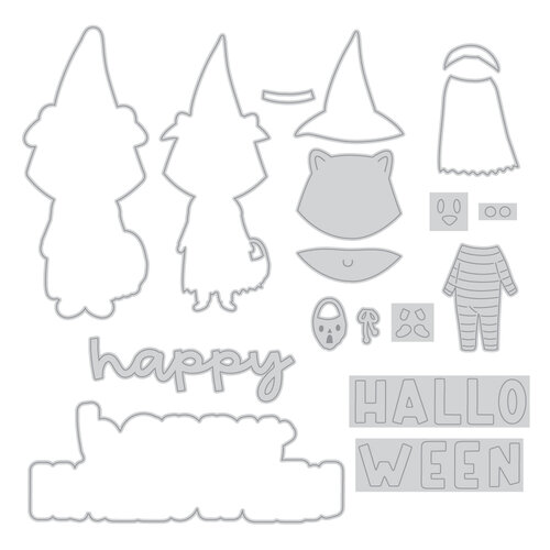 Scrapbook.com - Decorative Die Set - Willow Lane - Halloween - Witch Fox