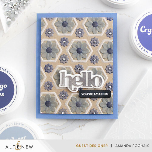 Altenew - Embossing Folder - 3D - Botanical Honeycomb