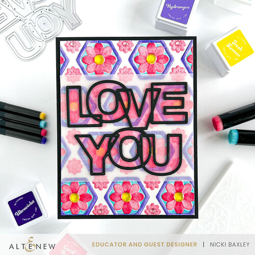 Altenew - Embossing Folder - 3D - Botanical Honeycomb