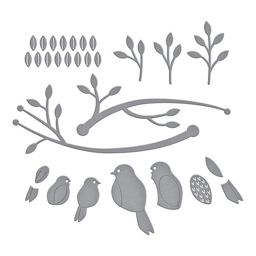 Spellbinders - Etched Dies - Perched Birds 2 Spellbinders - Etched Dies - Perched Birds
