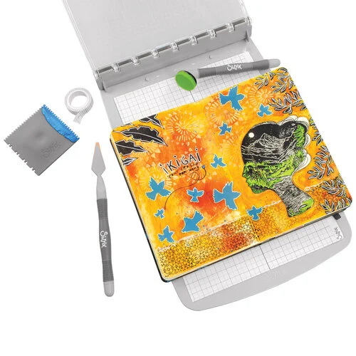 Sizzix - Studio - Stencils and Clear Stamps Set - Ikigai 5 Sizzix - Studio - Stencils and Clear Stamps Set - Ikigai