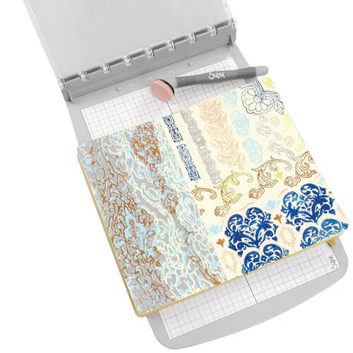 Sizzix - Studio - Stencils and Clear Stamps Set - Ornate 5 Sizzix - Studio - Stencils and Clear Stamps Set - Ornate