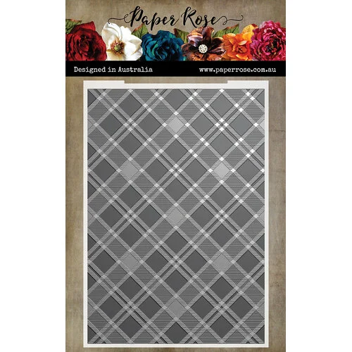 Paper Rose - Embossing Folder - Ben's Plaid