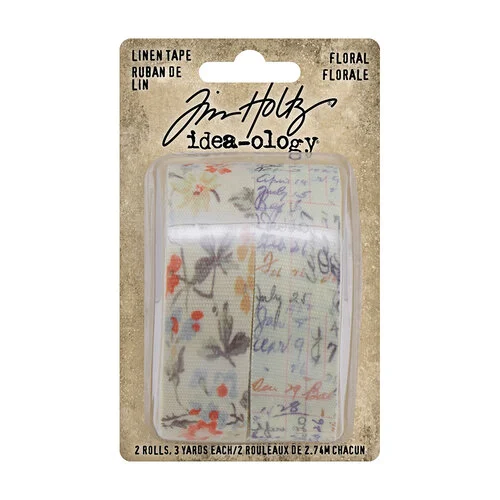 Idea-ology - Tim Holtz - Linen Tape - Floral 1 Idea-ology - Tim Holtz - Linen Tape - Floral