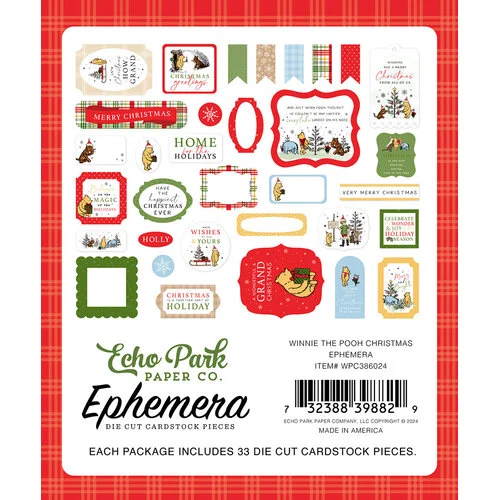 Echo Park - Winnie The Pooh Christmas Collection - Ephemera
