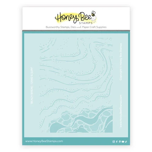 Honey Bee Stamps - Sunkissed Summer Collection - Stencils - Beach Break 1 Honey Bee Stamps - Sunkissed Summer Collection - Stencils - Beach Break