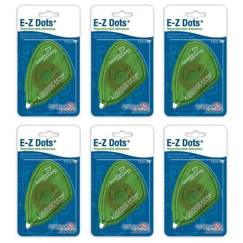 3L - Scrapbook Adhesives - E-Z Runner - Dots Repositionable Tape - The 6 Pack Bargain Pack