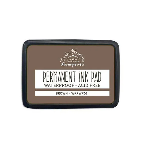 Stamperia - Create Happiness Collection - Permanent Ink Pad - Brown 1 Stamperia - Create Happiness Collection - Permanent Ink Pad - Brown