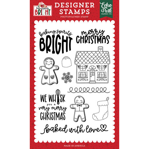 Echo Park - Baking Spirits Bright Collection - Clear Photopolymer Stamps - Gingerbread