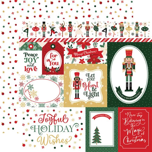 Echo Park - Nutcracker Christmas Collection - 12 x 12 Double Sided Paper - Multi Journaling Cards 1 Echo Park - Nutcracker Christmas Collection - 12 x 12 Double Sided Paper - Multi Journaling Cards
