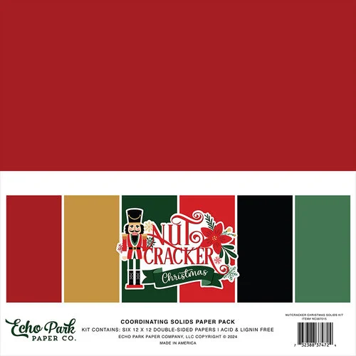Echo Park - Nutcracker Christmas Collection - 12 x 12 Paper Pack - Solids 1 Echo Park - Nutcracker Christmas Collection - 12 x 12 Paper Pack - Solids