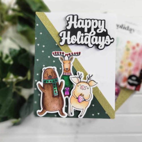 Scrapbook.com - Clear Photopolymer Stamp Set - Holiday