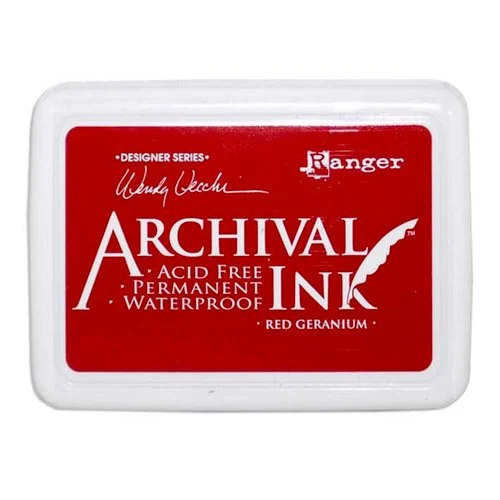 Ranger Ink - Wendy Vecchi - Archival Ink Pads - Red Geranium 1 Ranger Ink - Wendy Vecchi - Archival Ink Pads - Red Geranium