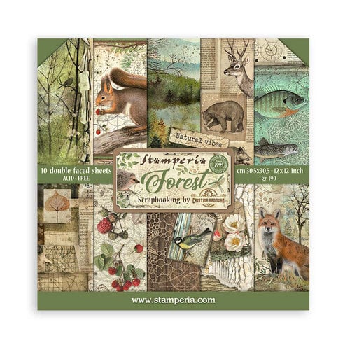 Stamperia - Forest Collection - 12 x 12 Paper Pad 1 Stamperia - Forest Collection - 12 x 12 Paper Pad
