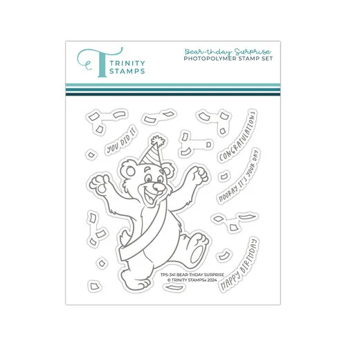 Trinity Stamps - Clear Photopolymer Stamps - Bear-thday Surprise