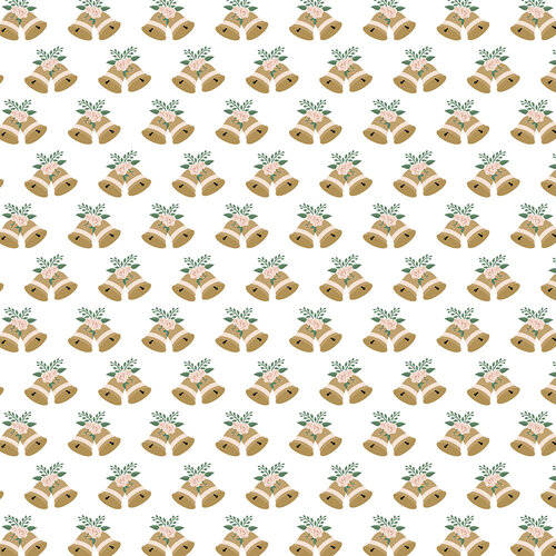 Echo Park - Marry Me Collection - 12 x 12 Double Sided Paper - Wedding Bells