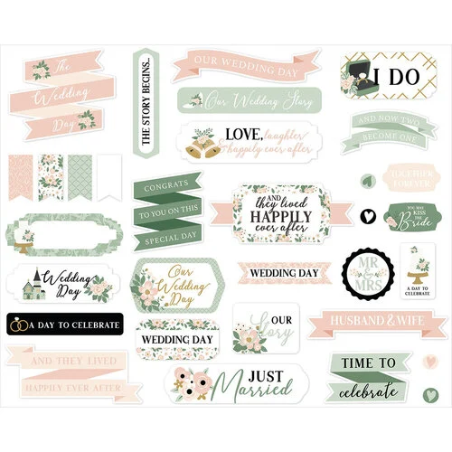 Echo Park - Marry Me Collection - Ephemera - Titles And Phrases
