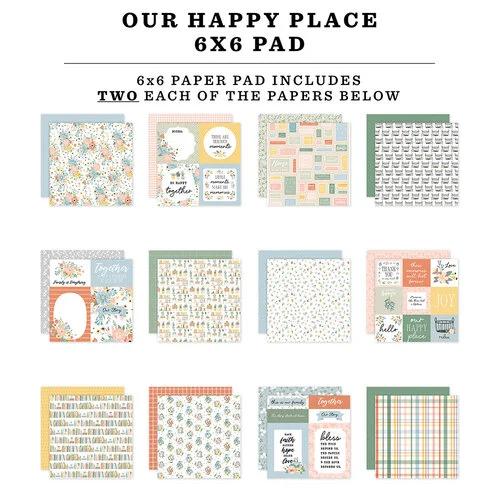 Echo Park - Our Happy Place Collection - 6 x 6 Paper Pad