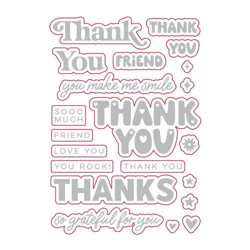 Scrapbook.com - Coordinating Die Set - Thanks Friend 1 Scrapbook.com - Coordinating Die Set - Thanks Friend