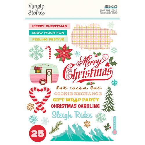 Simple Stories - Snow Pine Lodge Collection - Rub Ons 1 Simple Stories - Snow Pine Lodge Collection - Rub Ons