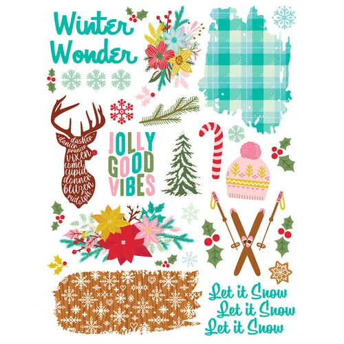 Simple Stories - Snow Pine Lodge Collection - Rub Ons 4 Simple Stories - Snow Pine Lodge Collection - Rub Ons