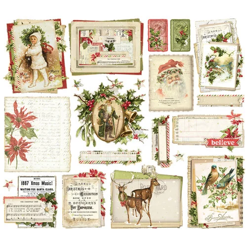 Simple Stories - Simple Vintage Yuletide Collection - Ephemera 2 Simple Stories - Simple Vintage Yuletide Collection - Ephemera