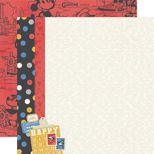 Simple Stories - Say Cheese Classic Mouse Collection - 12 x 12 Double Sided Paper - That's A Classic 1 Simple Stories - Say Cheese Classic Mouse Collection - 12 x 12 Double Sided Paper - That's A Classic