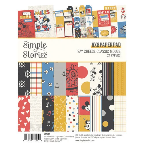 Simple Stories - Say Cheese Classic Mouse Collection - 6 x 8 Paper Pad 1 Simple Stories - Say Cheese Classic Mouse Collection - 6 x 8 Paper Pad