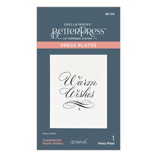 Spellbinders - BetterPress Collection - Press Plates - Copperplate - Warm Wishes 3 Spellbinders - BetterPress Collection - Press Plates - Copperplate - Warm Wishes