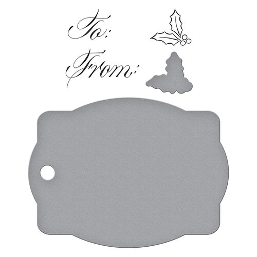 Spellbinders - BetterPress Collection - Plates And Dies - Copperplate - Gift Tag