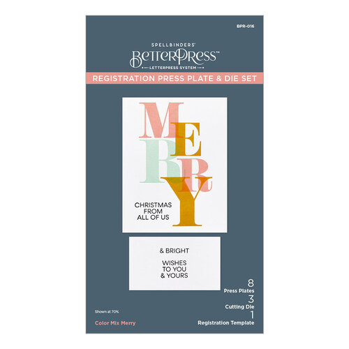Spellbinders - BetterPress Collection - Press Plates and Registration - Color Mix Merry