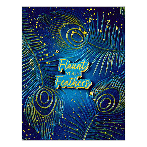 Spellbinders - 3D Embossing Folder - Feather Flourish 4 Spellbinders - 3D Embossing Folder - Feather Flourish