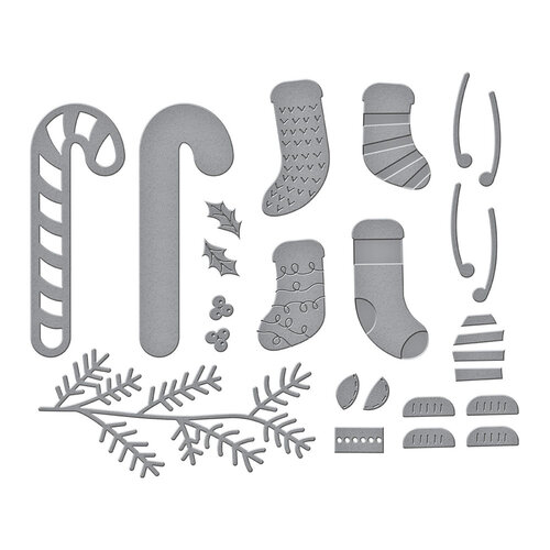 Spellbinders - Etched Dies - Faux Embroidered Stockings