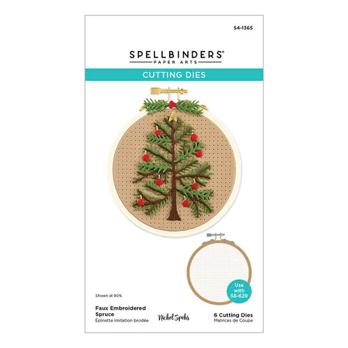Spellbinders - Etched Dies - Faux Embroidered Spruce 3 Spellbinders - Etched Dies - Faux Embroidered Spruce