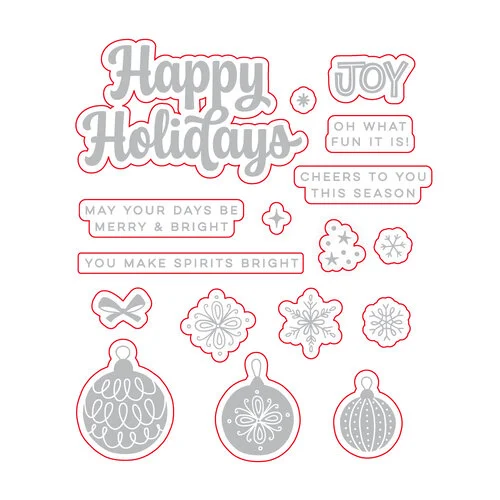 Scrapbook.com - Photopolymer Stamp Set and Coordinating Die- Holiday 3 Scrapbook.com - Photopolymer Stamp Set and Coordinating Die- Holiday