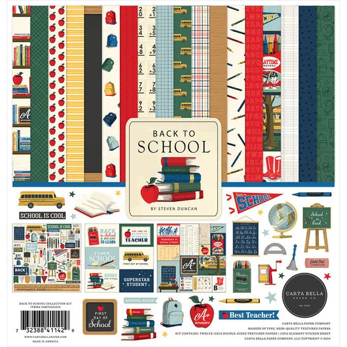 Carta Bella Paper - Back To School Collection - 12 x 12 Collection Kit