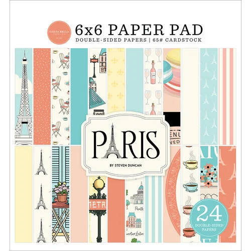 Carta Bella Paper - Paris Collection - 6 x 6 Paper Pad