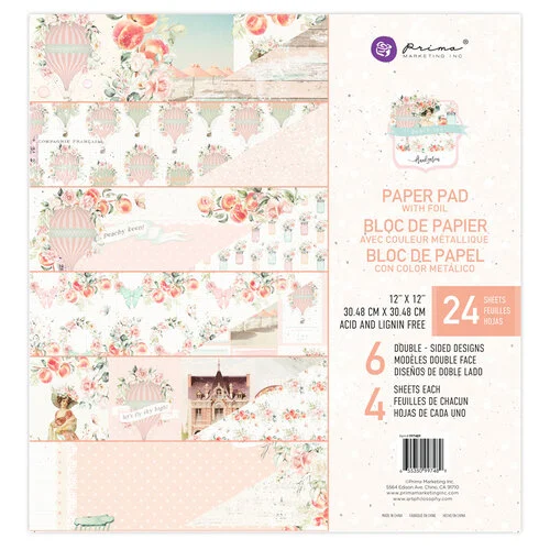 Prima - Peach Tea Collection - 12 x 12 Paper Pad 1 Prima - Peach Tea Collection - 12 x 12 Paper Pad