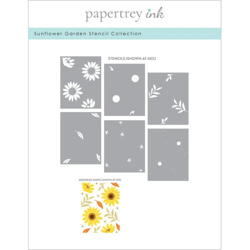 Papertrey Ink - Stencils - Sunflower Garden 1 Papertrey Ink - Stencils - Sunflower Garden