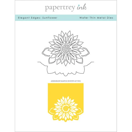 Papertrey Ink - Metal Dies - Elegant Edges - Sunflower