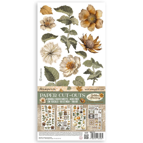 Stamperia - Golden Harmony Collection - Paper Cut-Outs - Double-Face - 4 Sheets 1 Stamperia - Golden Harmony Collection - Paper Cut-Outs - Double-Face - 4 Sheets