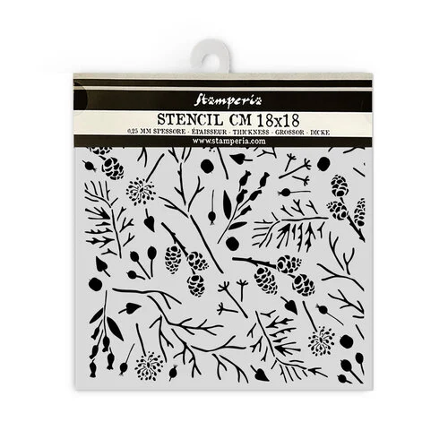 Stamperia - Forest Collection - Stencils - Branches and Pinecones 2 Stamperia - Forest Collection - Stencils - Branches and Pinecones