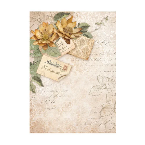 Stamperia - Golden Harmony Collection - A6 Rice Paper - Backgrounds - 8 Pack