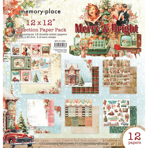 Memory Place - Merry & Bright Collection - 12 x 12 Collection Pack 1 Memory Place - Merry & Bright Collection - 12 x 12 Collection Pack